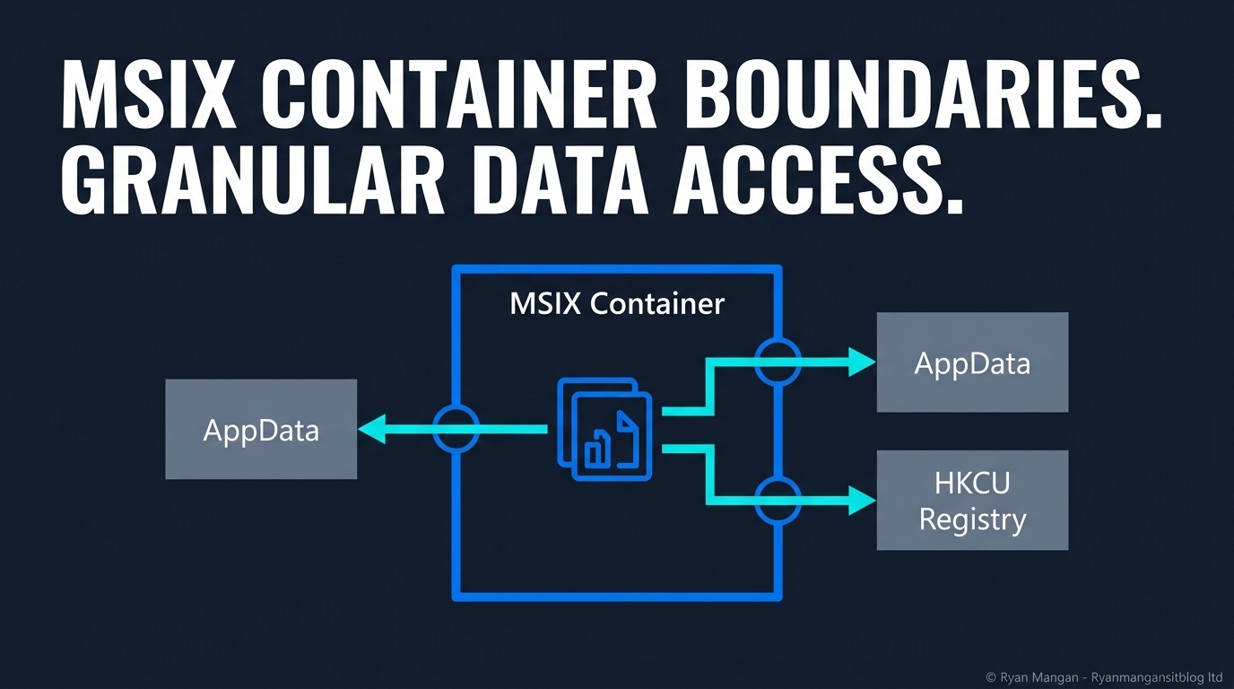 MSIX flexible virtualization architecture diagram.
