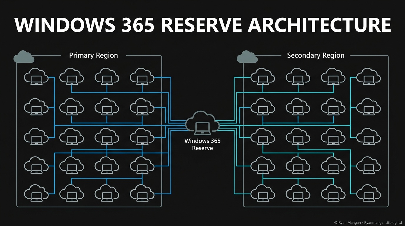 Windows 365 Reserve architecture diagram.