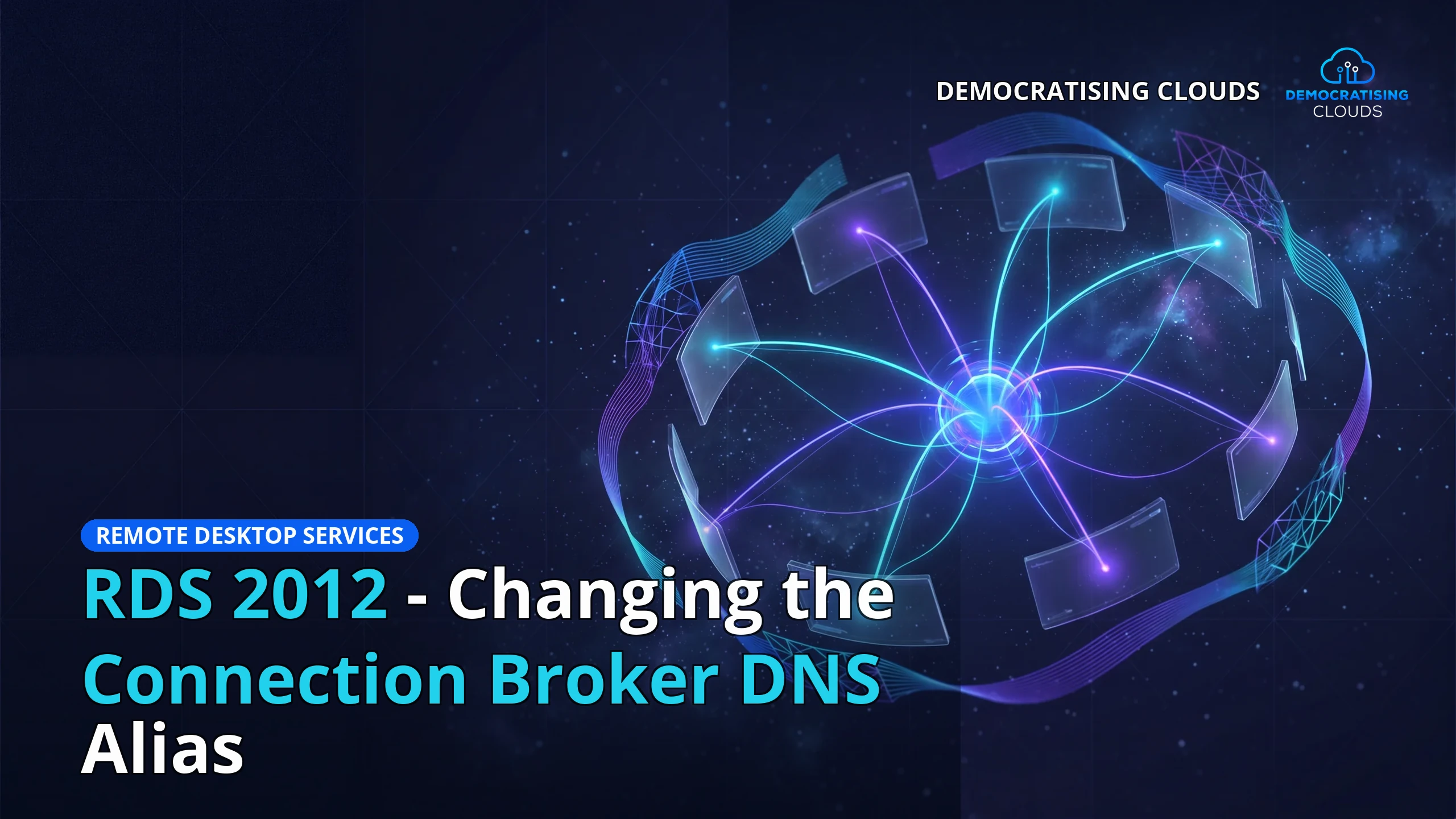 RDS 2012 - Changing the Connection Broker DNS Alias