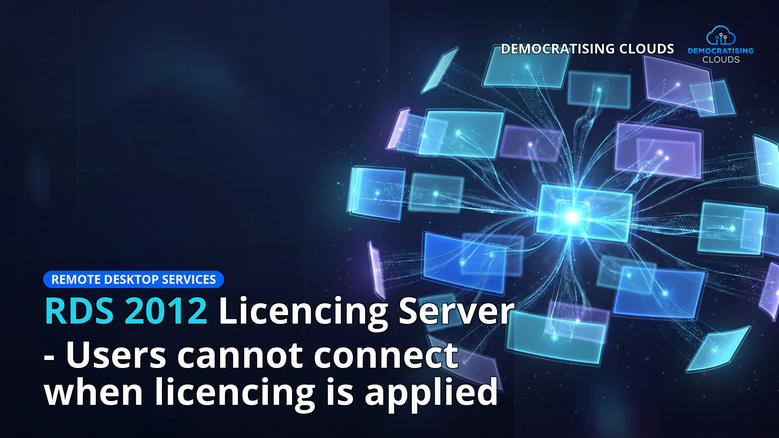 RDS 2012 Licencing Server - Users cannot connect when licencing is applied