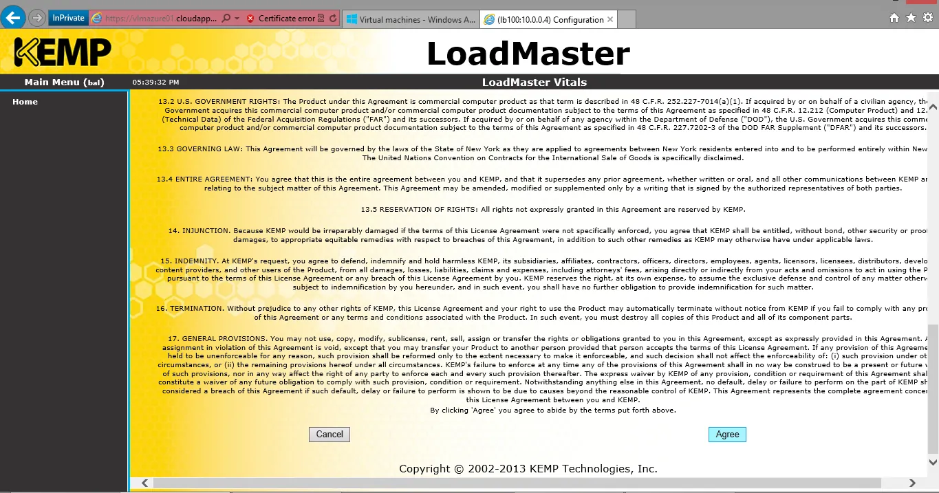 Basic Configuration of the Azure VLM (screenshot 4)
