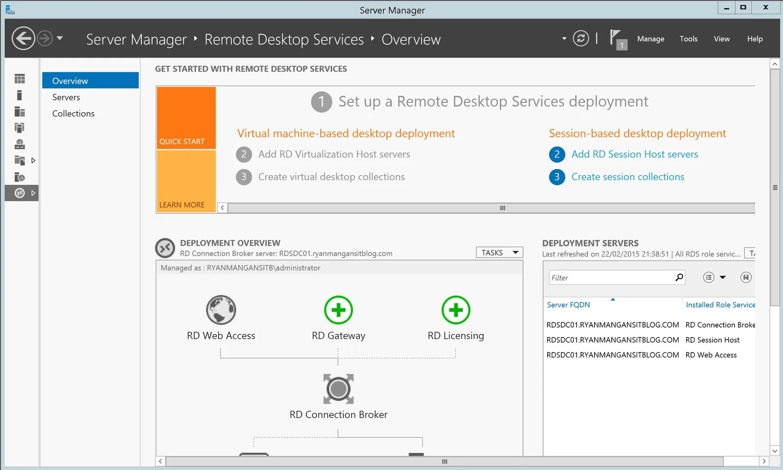 Deploying RDS 2012 R2 On a Domain Controller - the Walk through Guide (screenshot 9)