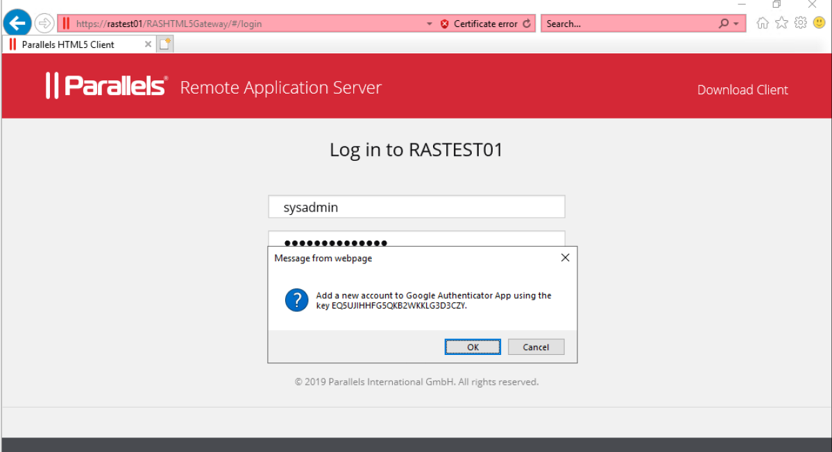Login Screen