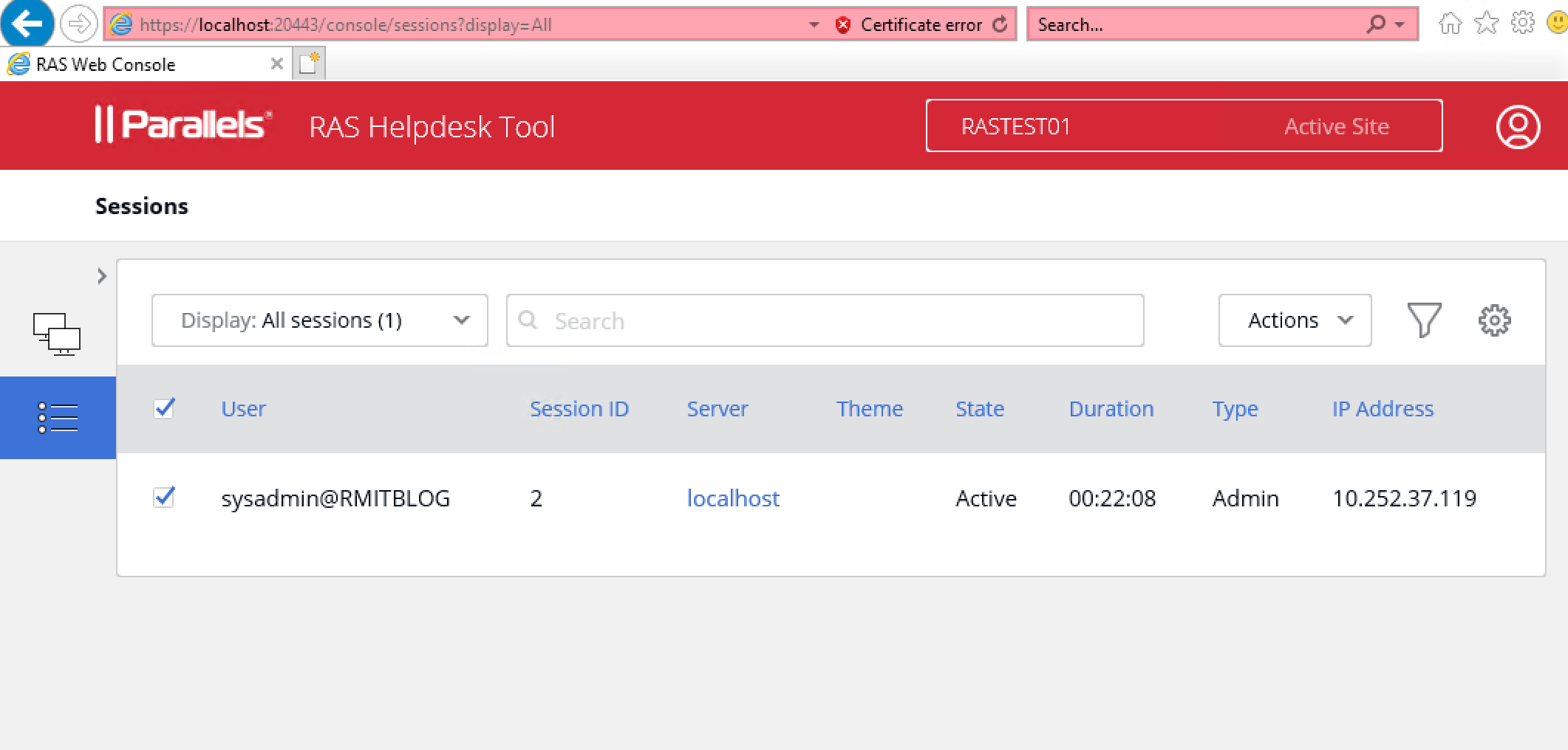 Web Administration Console